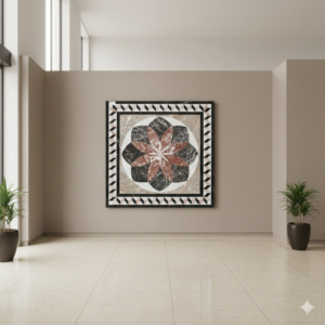 Marmorplatte Tischplatte Blume 1,00 m