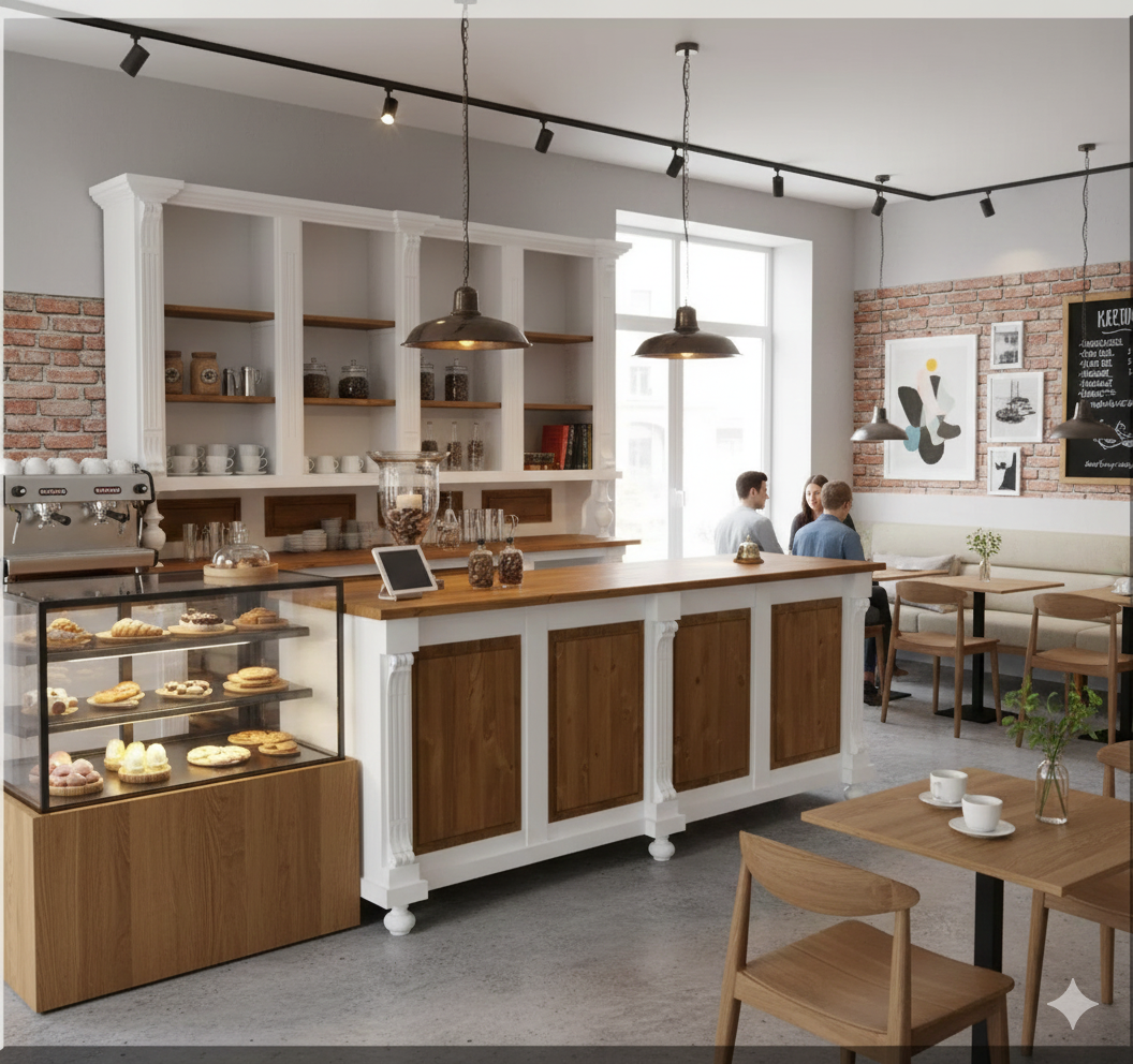 Verkaufsregal & Ladentisch Mirjam Massivholz 2,20 m – Bild 2