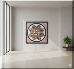 Marmorplatte Tischplatte Blume 1,00 m