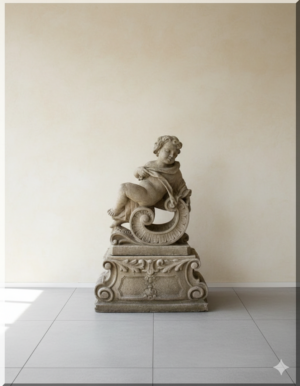 Engel Putte Steindekoration 1,40 m