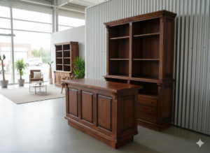 Verkaufsregal & Ladentisch Yvonne Marrón 1,60 m