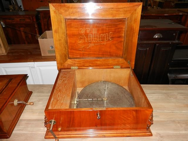 Spieluhr Kalliope Gründerzeit 1870 Nussbaum – Bild 3