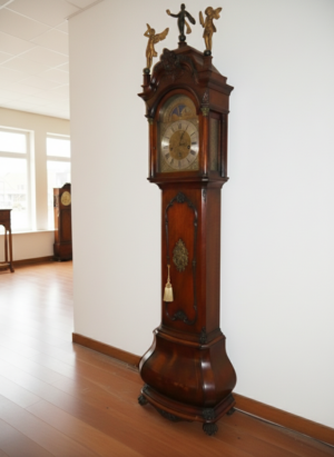 Standuhr mit Spielwerk Pieter Klok 1665-1754 Nussbaum