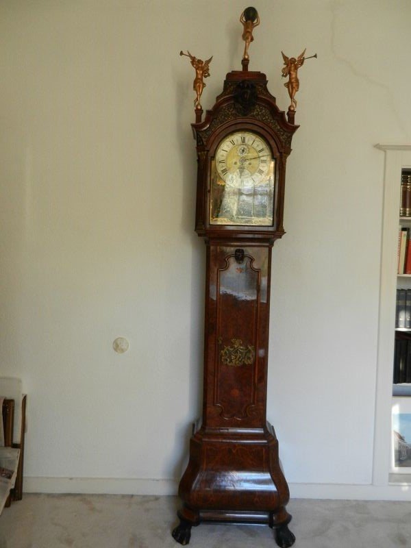 Standuhr Uhr Lodeweyk Ott Amsterdam 1780 Nussbaum – Bild 3