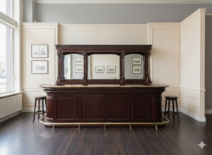 Englische Bar Theke Teakholz 3,71 m