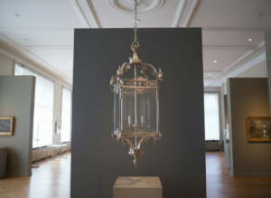 Hängelampe Lampe Silber 1,20 m