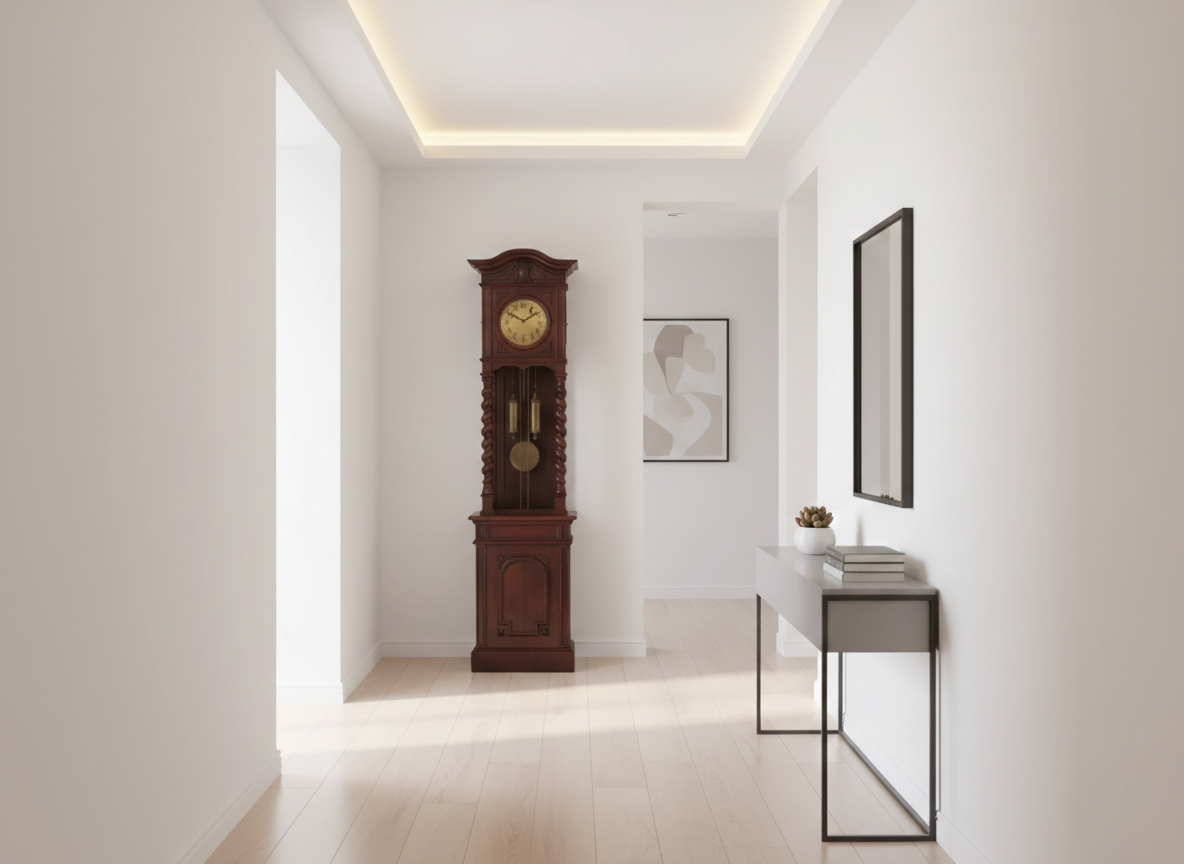 Standuhr Gründerzeit 1880 Eiche – Bild 2