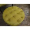 Chesterfield Hocker Gelb Ø 0,65 m – Bild 4