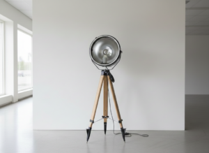 Lampe Industrielampe 1950 Tripod 1,40 m