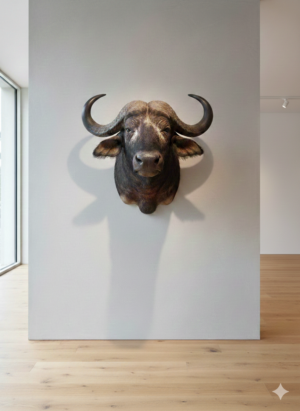 Jagdtrophäe Kaffernbüffel 0,94 m