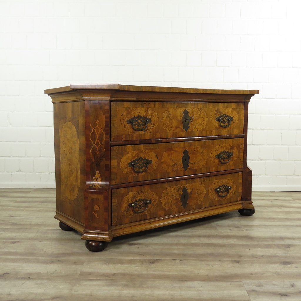 Kommode Barock 1840 Nussbaum – Bild 4
