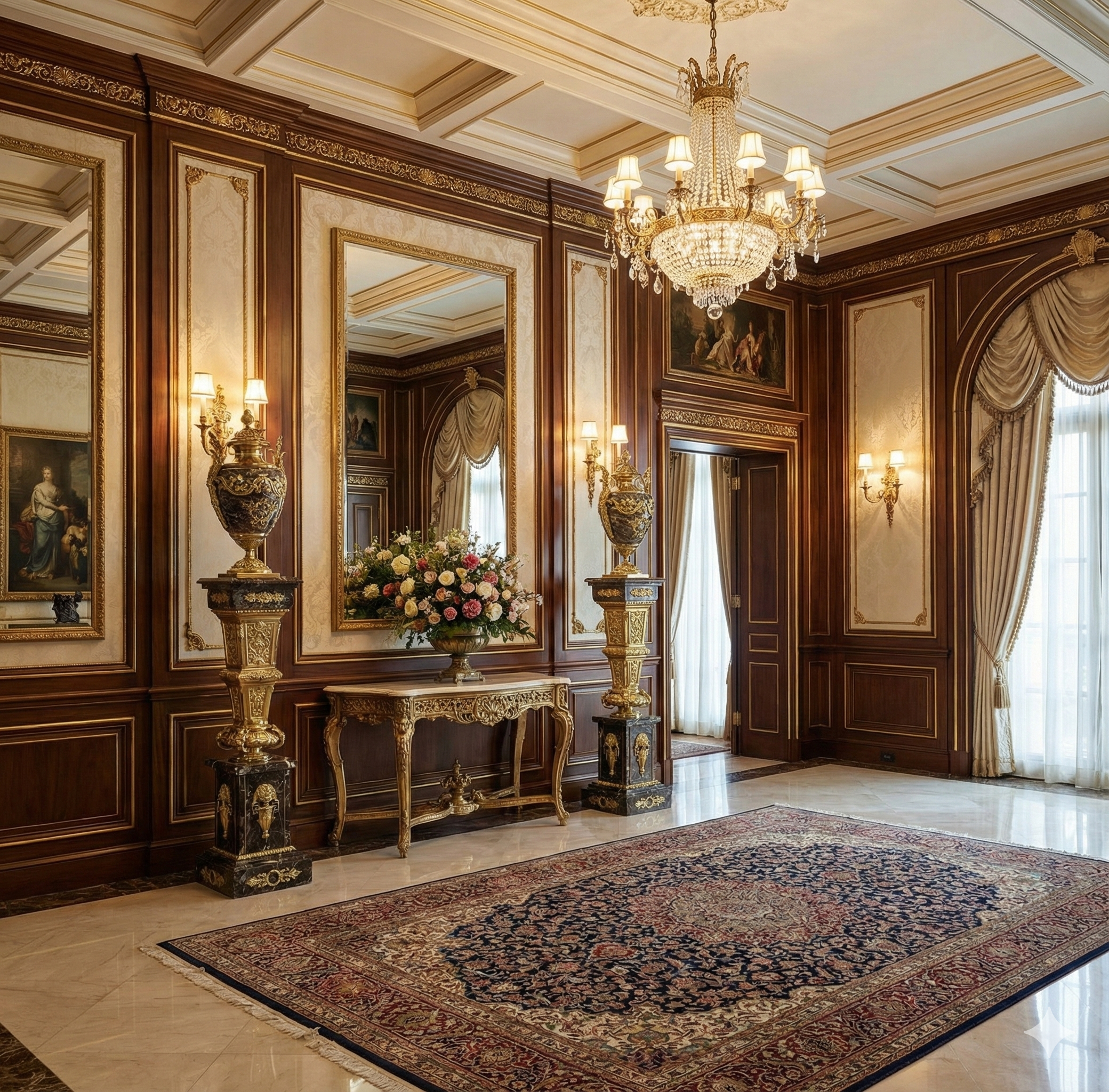 Säulen mit Vasen Marmor Schwarz 1,81 m – Bild 2