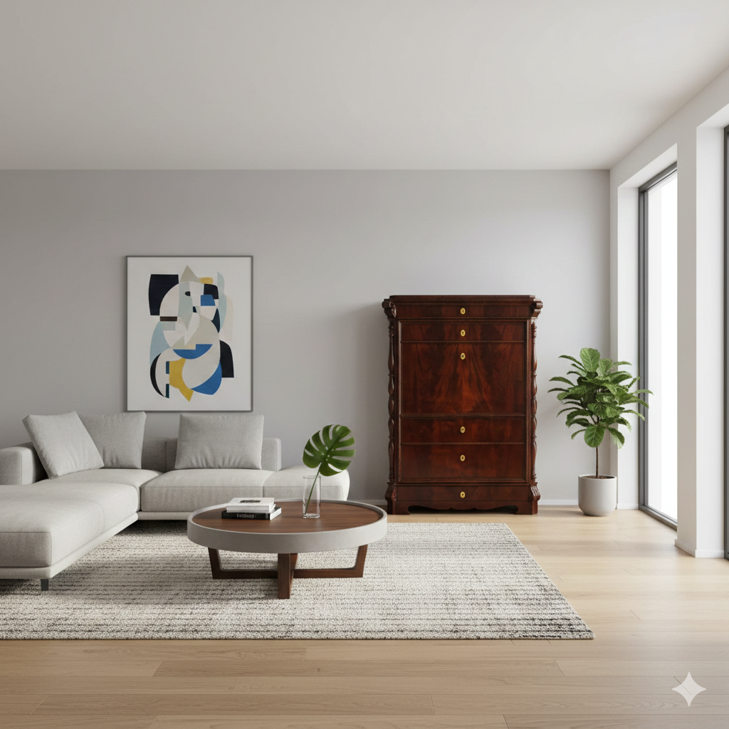 Sekretär Spätbiedermeier 1860 – Bild 2