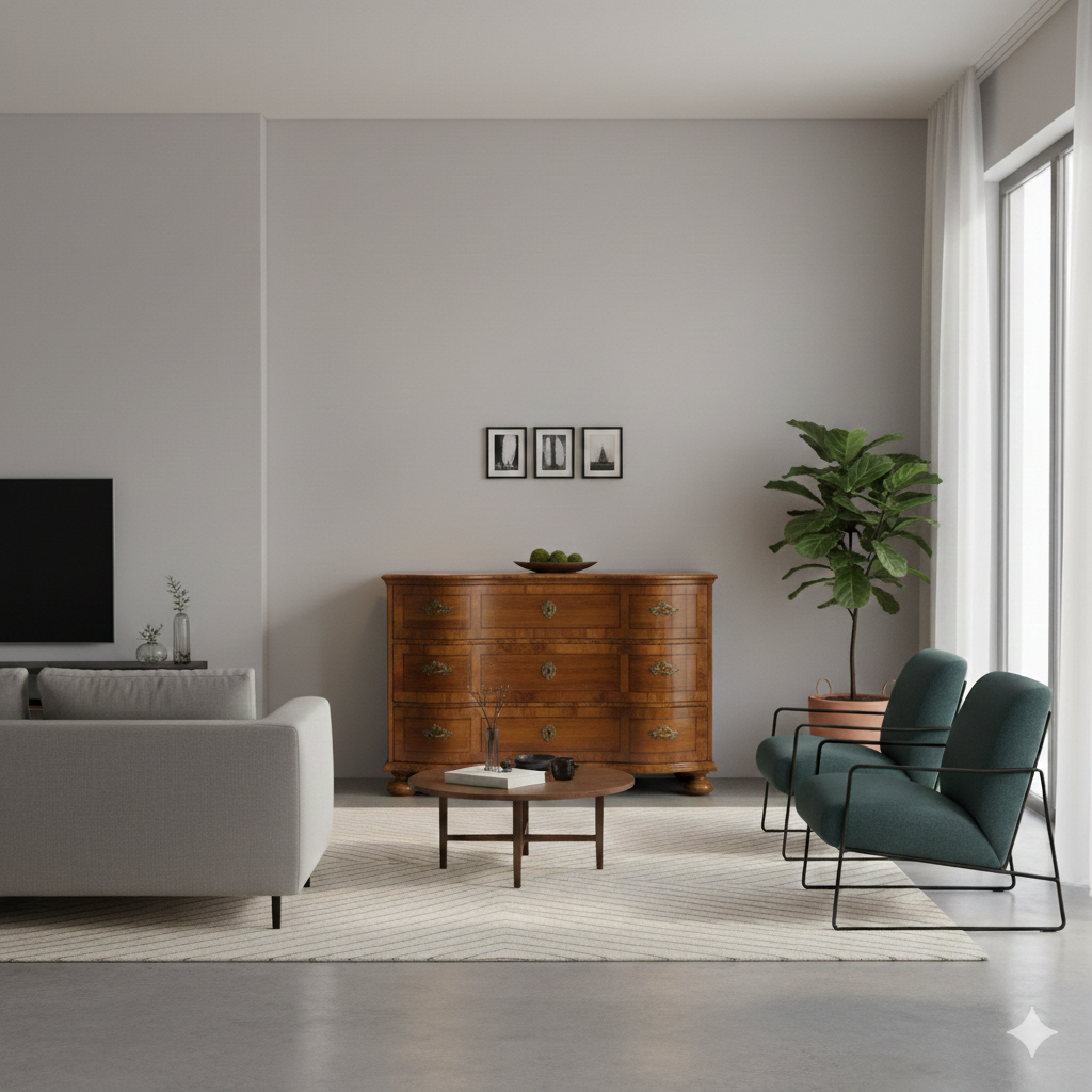 Kommode Barock 1760 Nussbaum – Bild 2