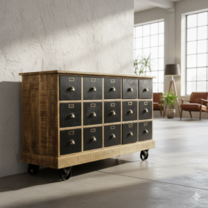 Apothekerschrank Teakholz 1,40 m