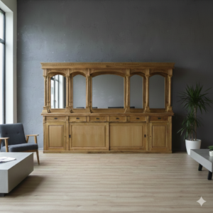 Englische Bar Rückwandbuffet Teakholz 3,60 m
