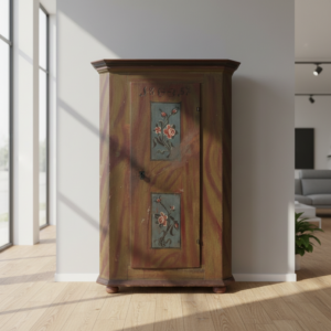 Schrank Bauernmalerei Barock 1820 Kiefer