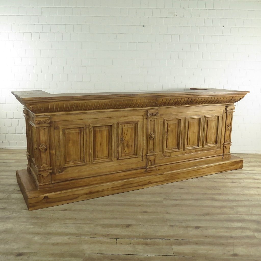 Theke Tresen Bella Teakholz 3,00 m – Bild 5