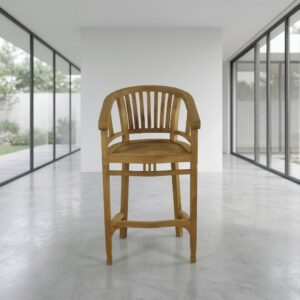 Barhocker mit Armlehne Teakholz
