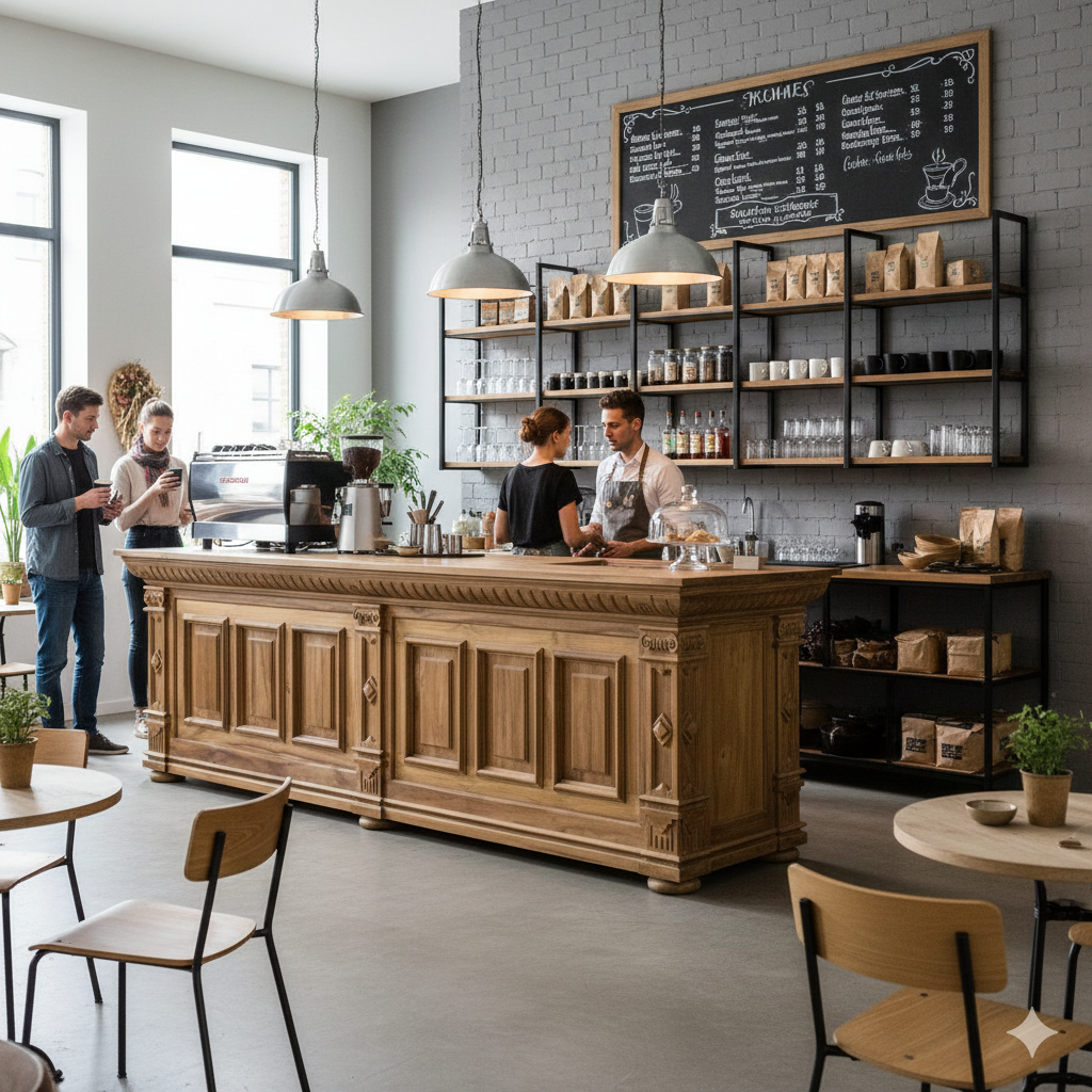 Theke Tresen Bella Luxus mit Glaseinsätzen 3,00 m – Bild 2