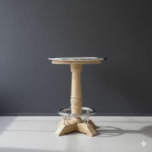 Stehtisch Teakholz Ø 0,95 m