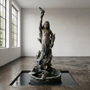 Wasserspeier Brunnen Bronze 1,83 m
