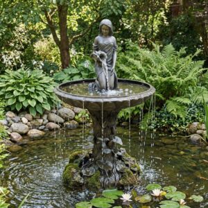 Wasserspeier Frau Bronze 1,60 m