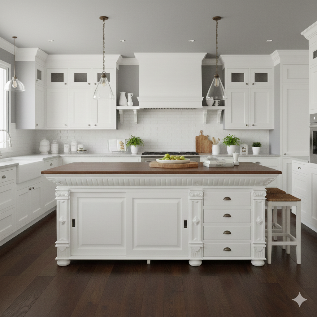 Kücheninsel Theke Teakholz 2,50 m – Bild 2