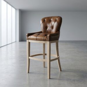 Chesterfield Barhocker Barsessel Leder Braun