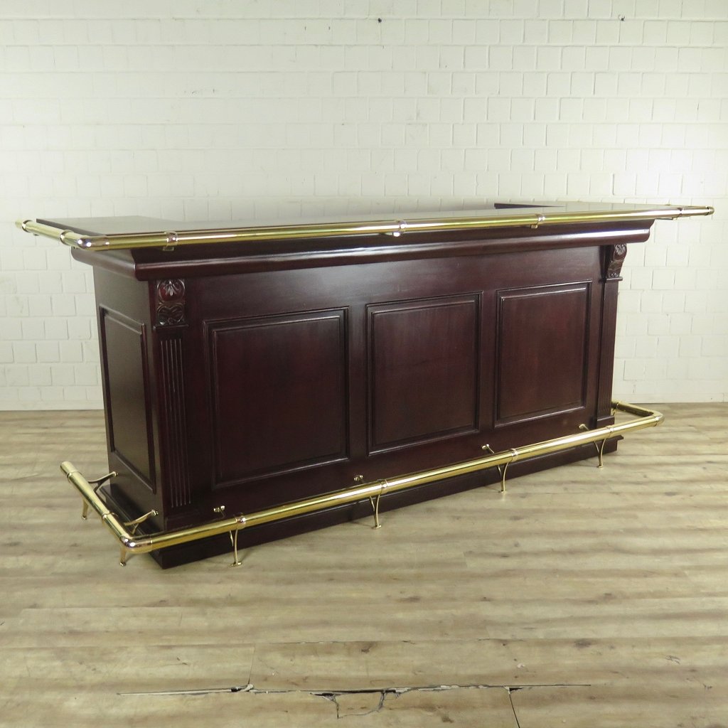 Empire Bar Theke Tresen Mahagoni 2,70 m – Bild 5