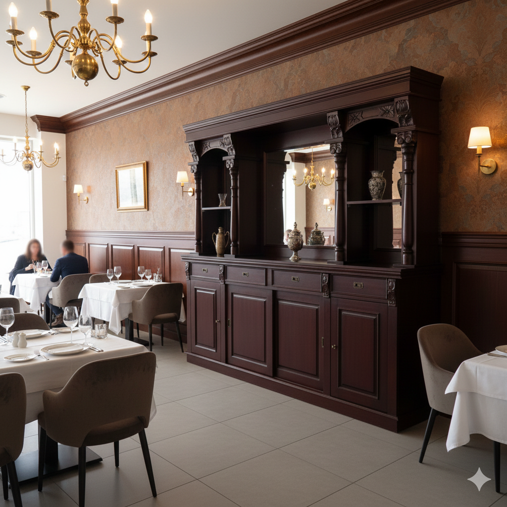 Empire Bar Rückwandbuffet Mahagoni 2,70 m – Bild 2