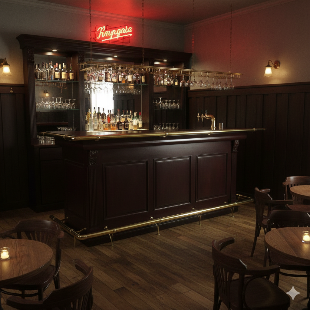 Empire Bar Theke Tresen Mahagoni 2,70 m – Bild 2