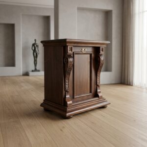 Unterschrank Schrank Spieluhr Gründerzeit 1880 Nussbaum