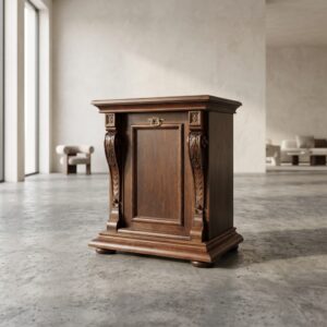 Unterschrank Schrank Spieluhr Gründerzeit 1880 Nussbaum