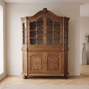 Vitrine Schrank Neubarock Eiche 1,64 m