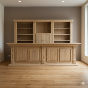 Theke Tresen Regal Bella Teakholz 3,60 m