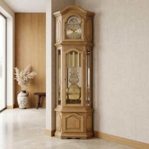 Willi Schmalz Standuhr Eckstanduhr Uhr Eiche Westminster