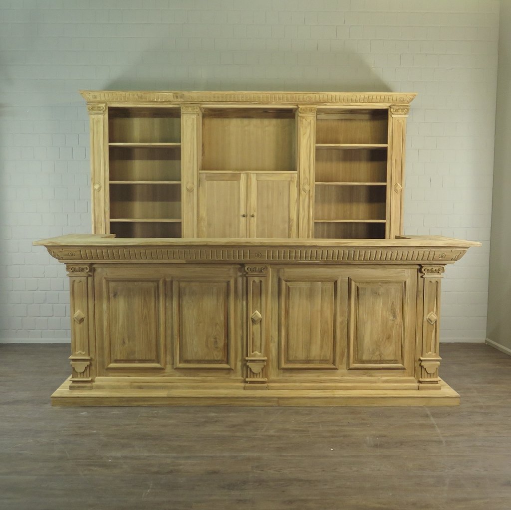 Theke Tresen Regal Bella Teakholz 3,00 m – Bild 3