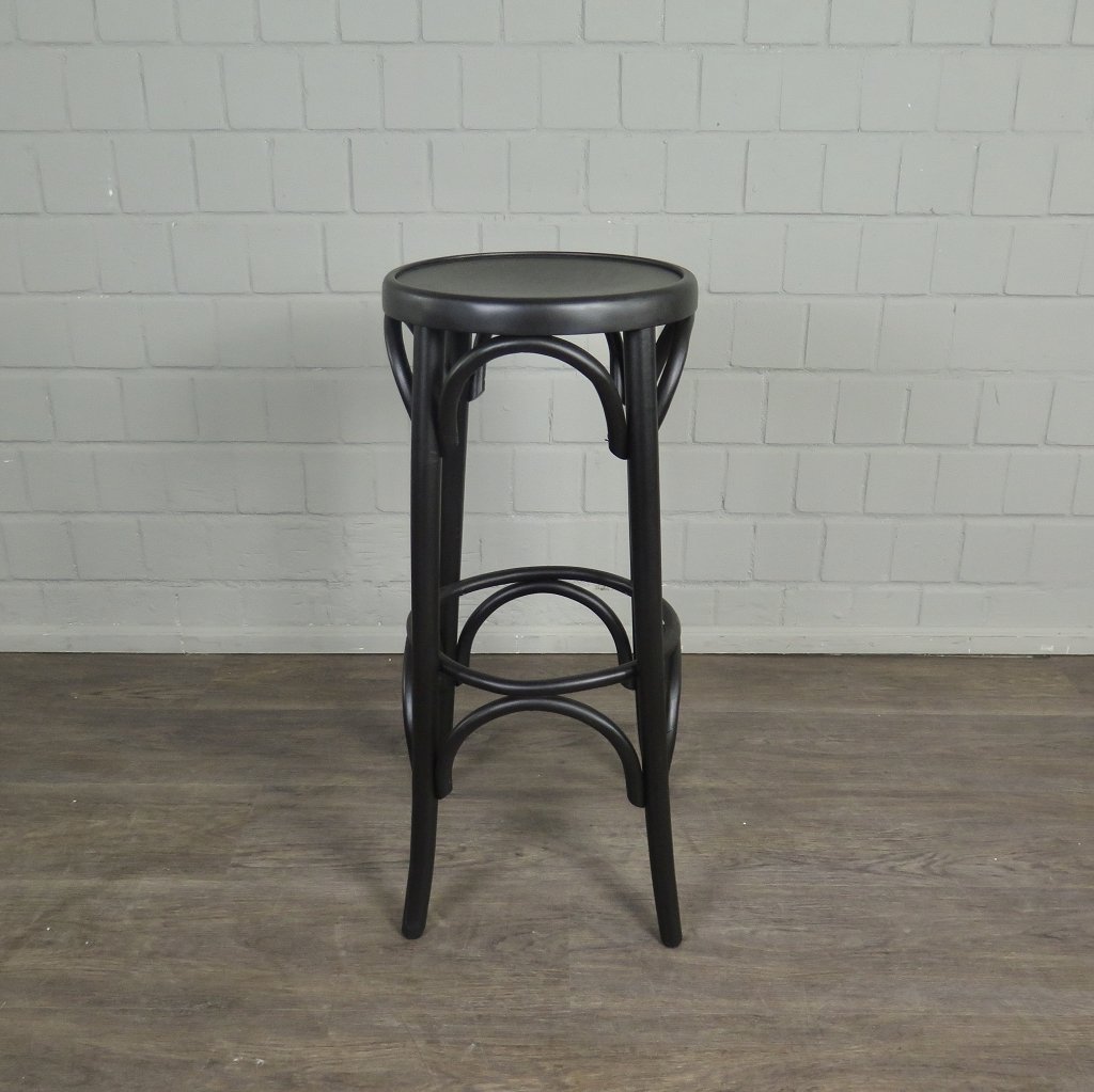 Barhocker Massivholz Schwarz – Bild 3