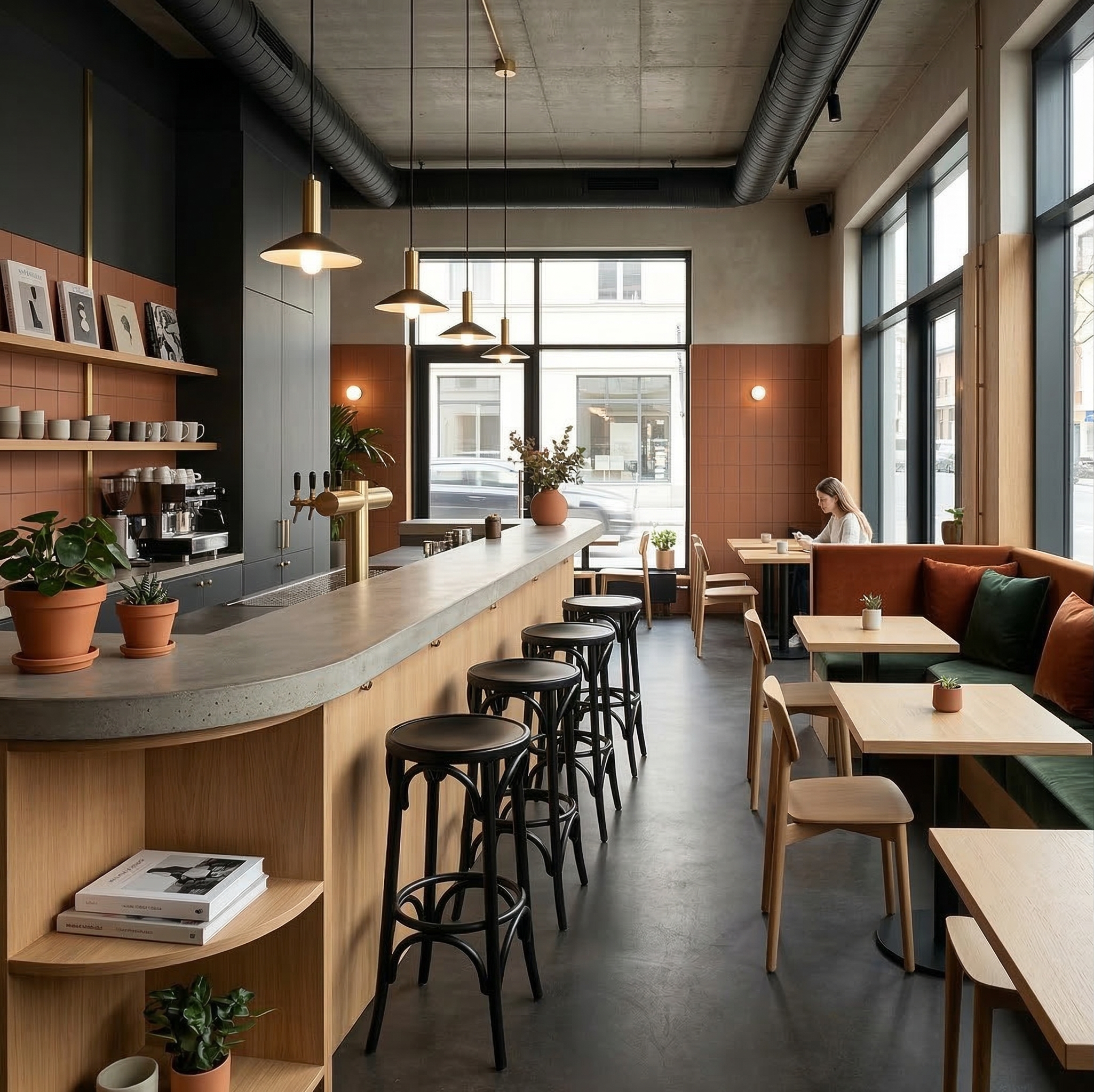 Barhocker Massivholz Schwarz – Bild 2