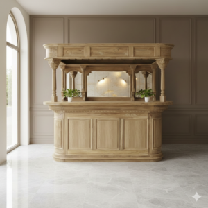 Hausbar Theke Teakholz 2,80 m