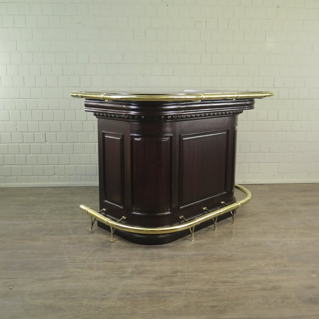 Englische Bar Theke Tresen Mahagoni 1,65 m – Bild 5