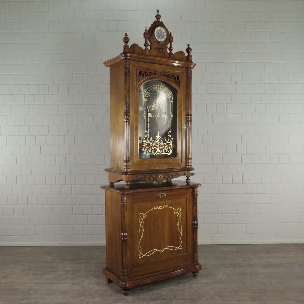Spieluhr Lochmann Musik-Automat Gründerzeit 1890 Nussbaum – Bild 4