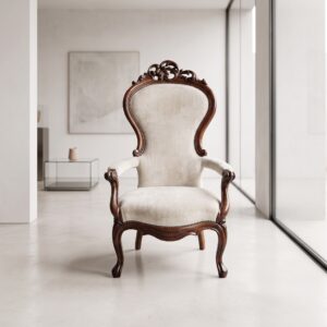 Sessel Biedermeier 1860 Nussbaum