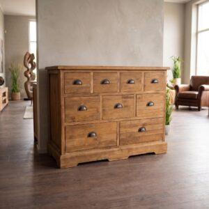 Apothekerschrank Kommode Teakholz 1,20 m