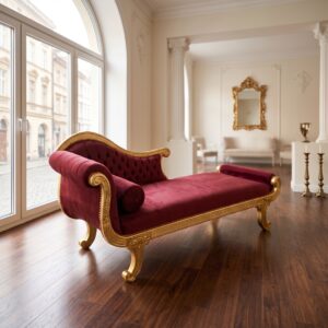 Chaiselongue Recamiere Sofa Dunkelrot 1,88 m