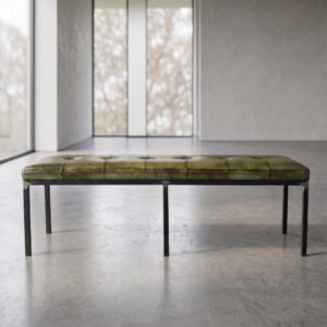 Bank Sitzbank Industrial Design Leder 1,40 m