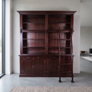 Bibliotheksschrank Schrank Mahagoni 2,10 m