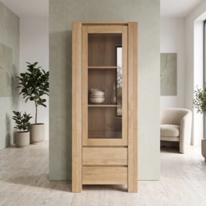 Vitrine Bücherschrank Eiche 0,83 m