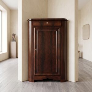 Eckschrank Biedermeier 1850 Mahagoni